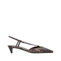 Pantofi cu toc Fendi Slingback Fendi Ffold In Leather Femei