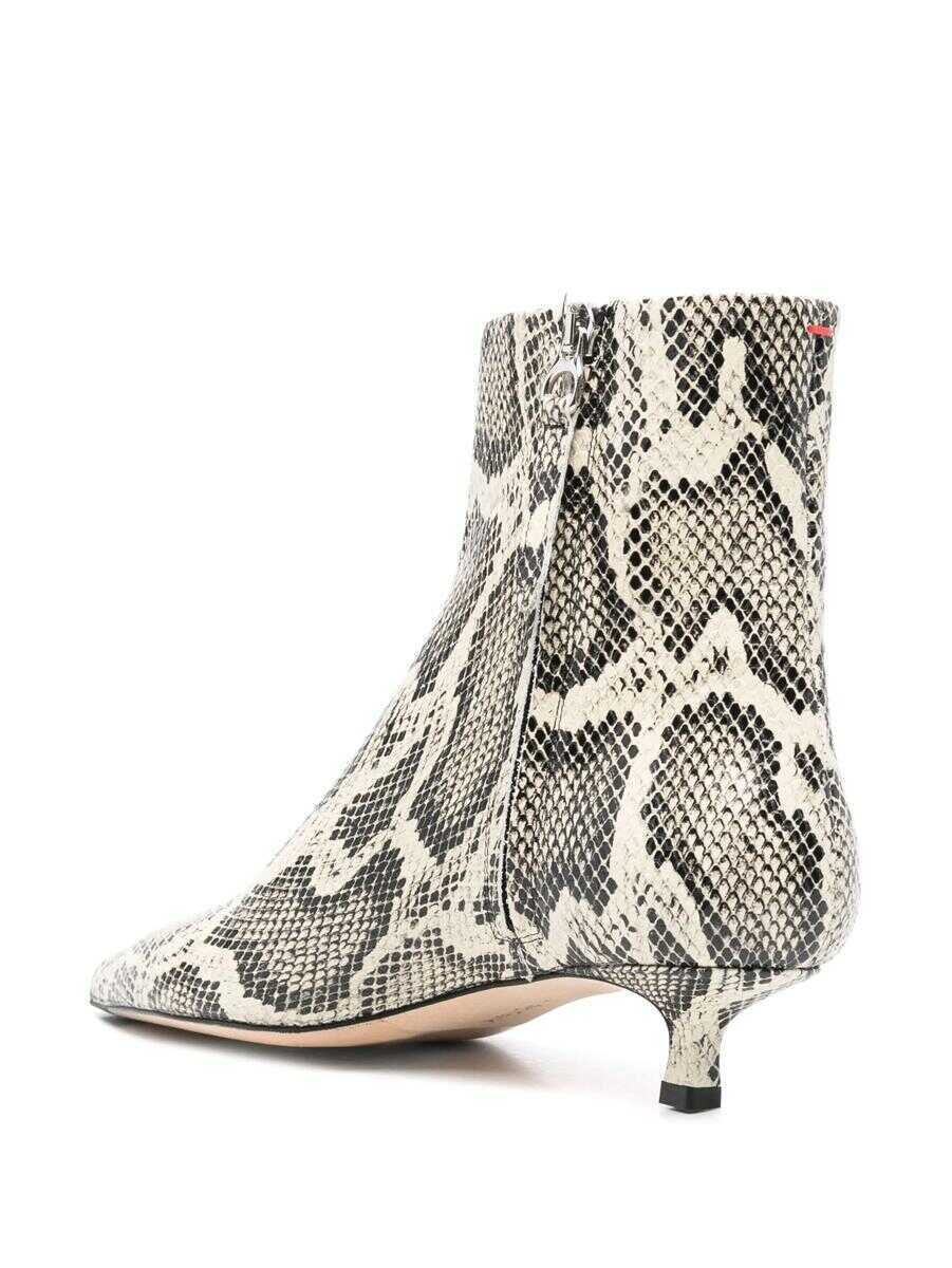 Bocanci AEYDE Aeyde Sofie Snake Print Calf Leather Creamy Shoes CREAMY Femei (BM 19342845) 3