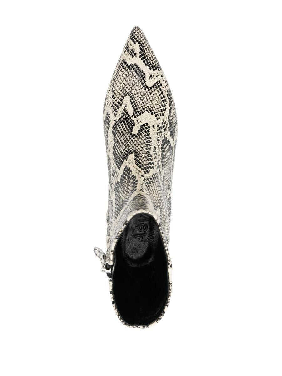 Bocanci AEYDE Aeyde Sofie Snake Print Calf Leather Creamy Shoes CREAMY Femei (BM 19342845) 4