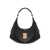 Ganni 'Kat Small' Black Shoulder Bag With Adjustable Handle And Logo Plaque On The Front In Leather Woman Black