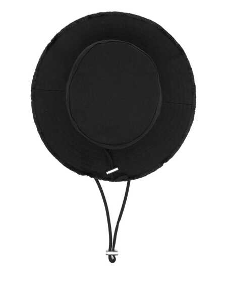 Sepci JACQUEMUS Le Bob Artichaut Black Hat With Metal Logo In Canvas Man Black Barbati (BM 19342989) 2