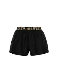Sorturi de baie Black Swimsuit Shorts With Greca Detail In Tech Fabric Man Barbati
