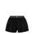 Versace Black Swimsuit Shorts With Greca Detail In Tech Fabric Man Black