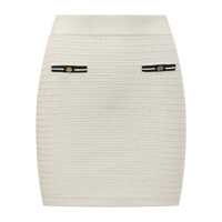 Fuste Amiri Knit Miniskirt With Amiri Logo Details Femei