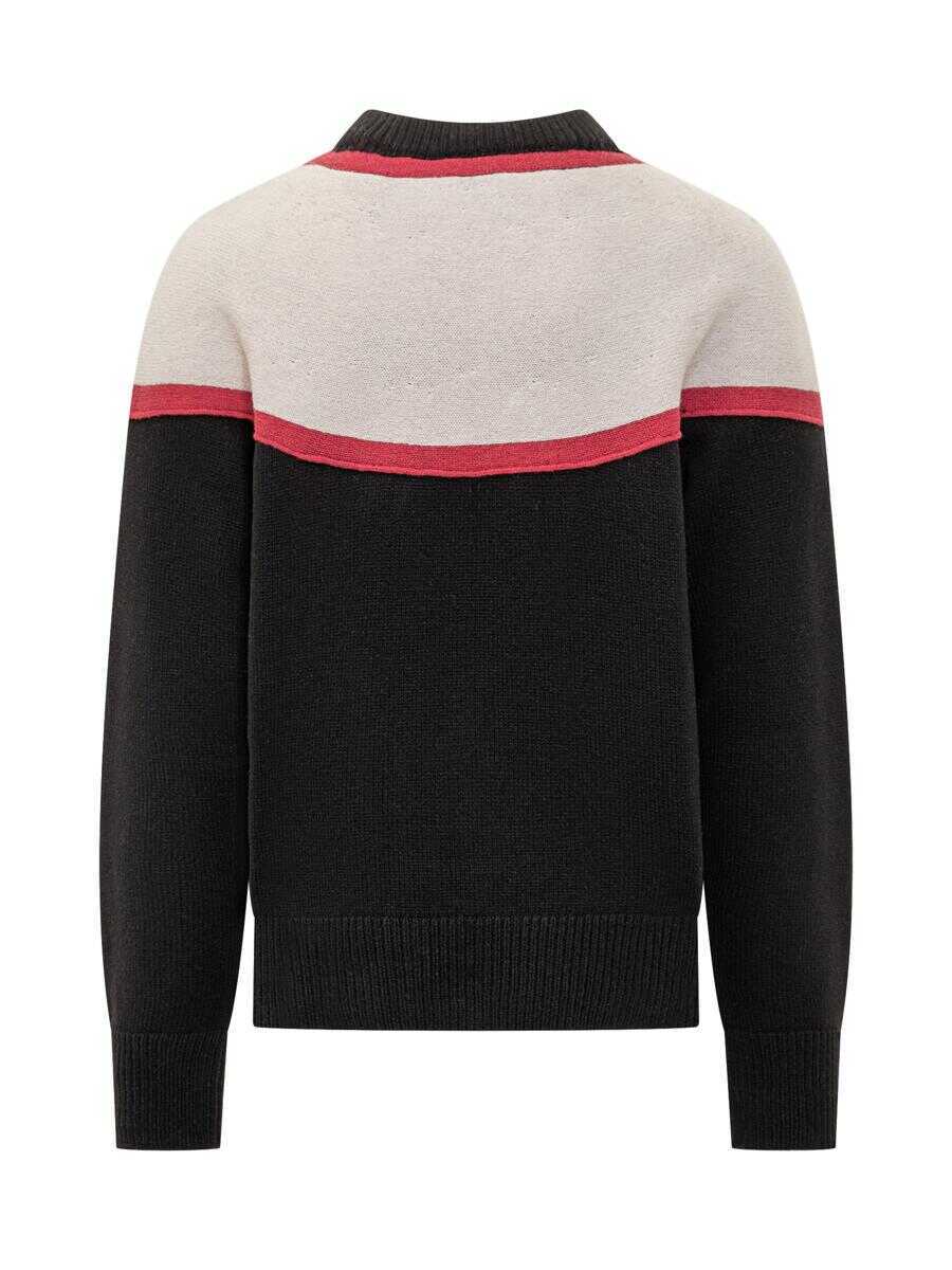 Pulovere GCDS Gcds Black Sweater With Contrast Logo Gcds Black Barbati (BM 19343256) 2