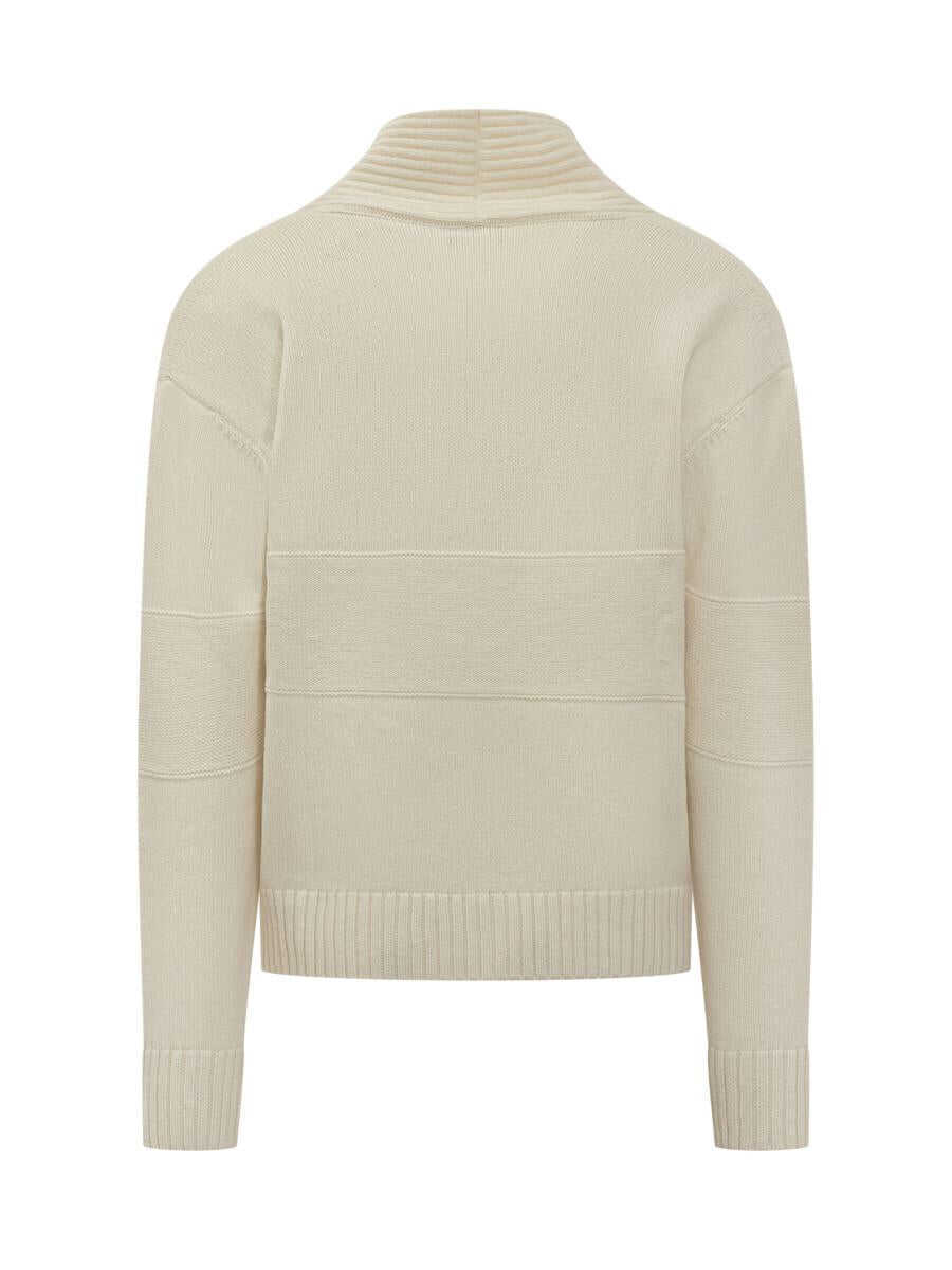 Cardigane GCDS Gcds Gcds Logo Knitted Cardigan WHITE Barbati (BM 19343283) 2