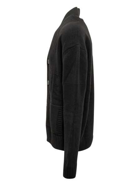 Cardigane GCDS Gcds Gcds Logo Knitted Cardigan Black Barbati (BM 19343289) 3