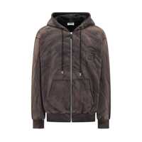 Bluze de trening GCDS Gcds Gcds Vintage Effect Brown Hoodie