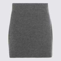 Fuste Givenchy Grey Wool Skirt Femei