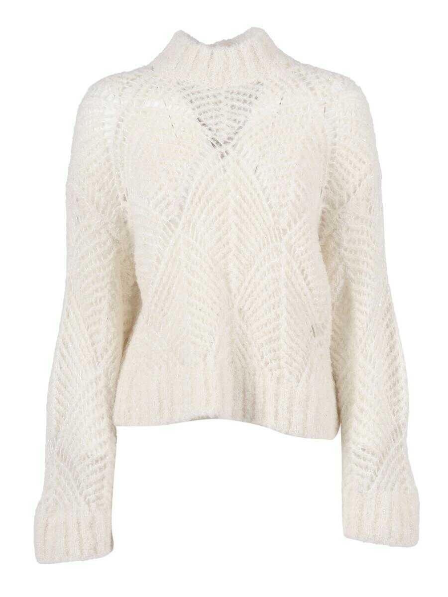 Pulovere ANTONELLI Antonelli Girocoll WHITE Femei (BM 19343622) 1