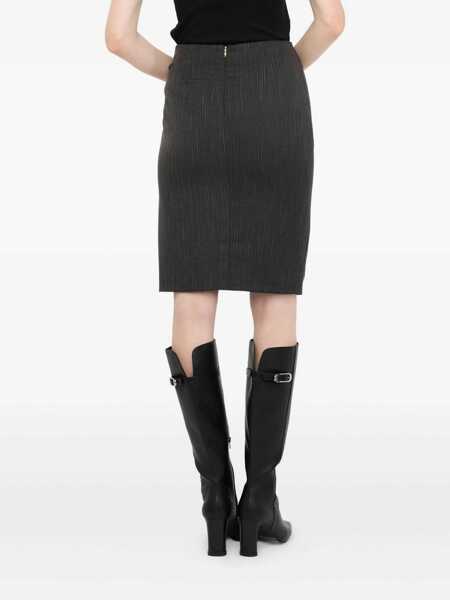 Fuste Liu Jo Liu Jo Midi Skirt With Slit GREY Femei (BM 19343706) 4