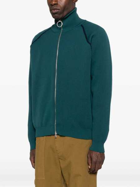 Pulovere 1989 STUDIO 1989 Studio Full Zip Raglan Sweater Clothing DARK GREEN Barbati (BM 19344237) 3