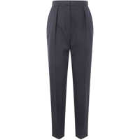 Pantaloni casual Balmain High Waist Tailored Grain De Poudre Pants Clothing Femei