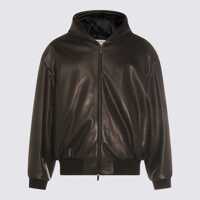 Geci Fear Of God Black Leather Jacket Barbati