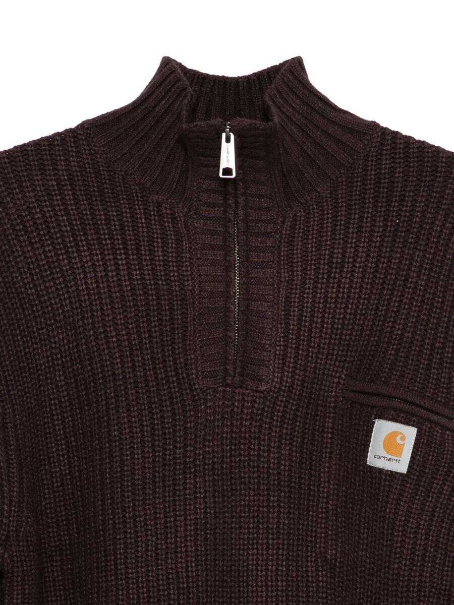 Pulovere Carhartt Carhartt Wip Detroit Half Zip Sweater Clothing 33HXX PALISANDER Femei (BM 19345014) 3