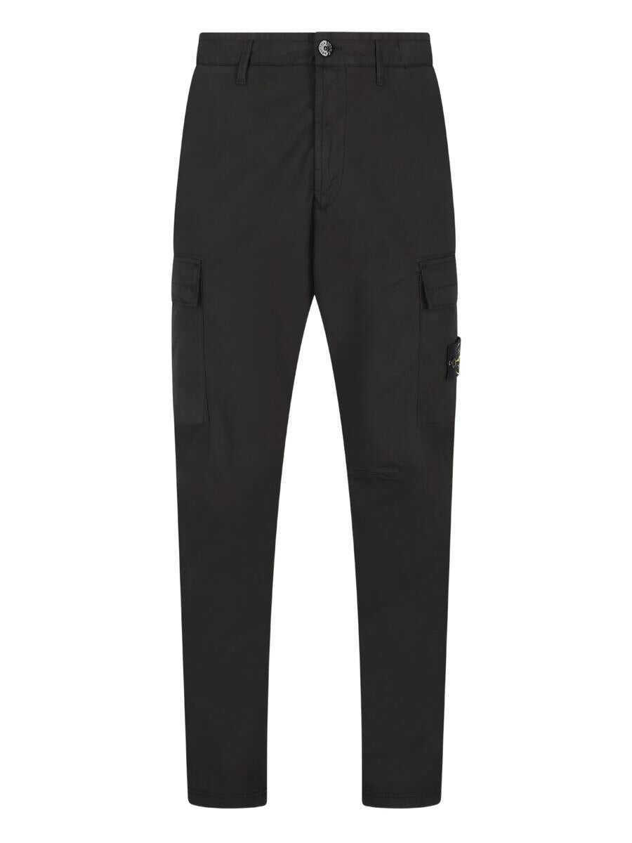 Pantaloni Stone Island Stone Island Pant Regular Tapered Clothing V0029 BLACK Barbati (BM 19345458) 1