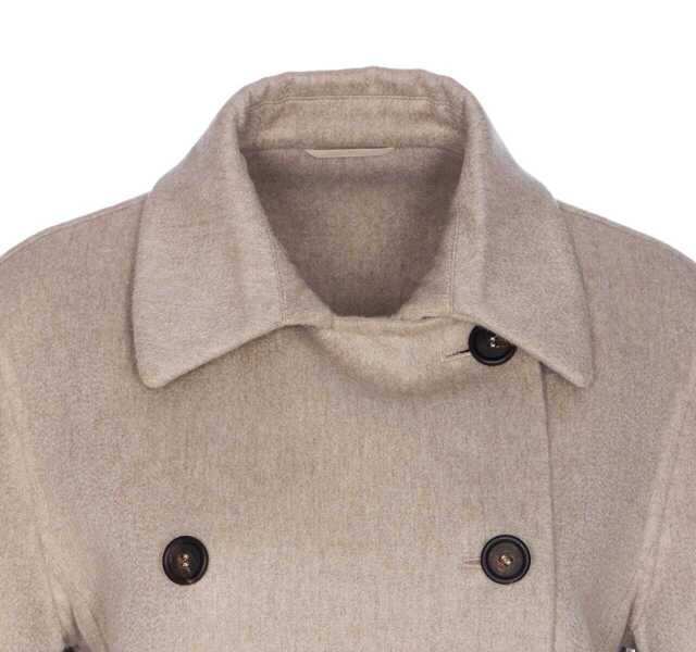 Paltoane Brunello Cucinelli Brunello Cucinelli Coats GREY Femei (BM 19346082) 4