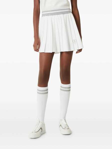 Fuste Brunello Cucinelli Brunello Cucinelli Pleated Skirt WHITE Femei (BM 19346175) 3
