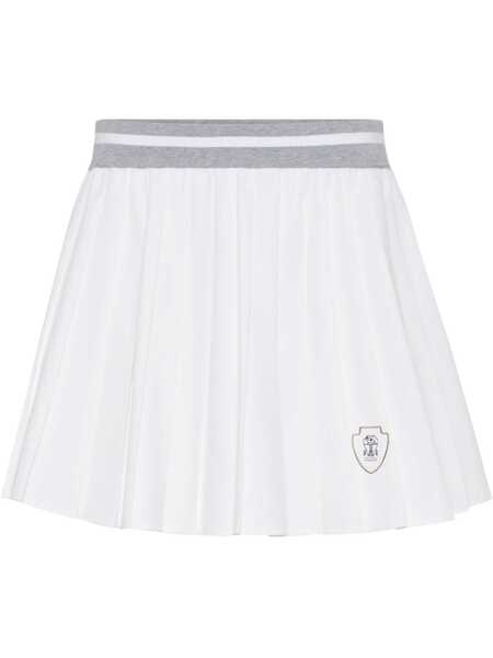 Fuste Brunello Cucinelli Brunello Cucinelli Pleated Skirt WHITE Femei (BM 19346175) 1