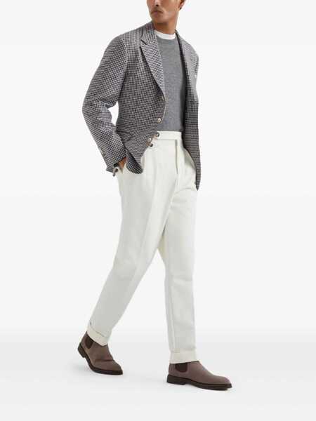 Sacouri Brunello Cucinelli Brunello Cucinelli Houndstooth Blazer GRAY Barbati (BM 19346340) 2