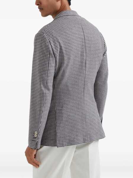 Sacouri Brunello Cucinelli Brunello Cucinelli Houndstooth Blazer GRAY Barbati (BM 19346340) 4