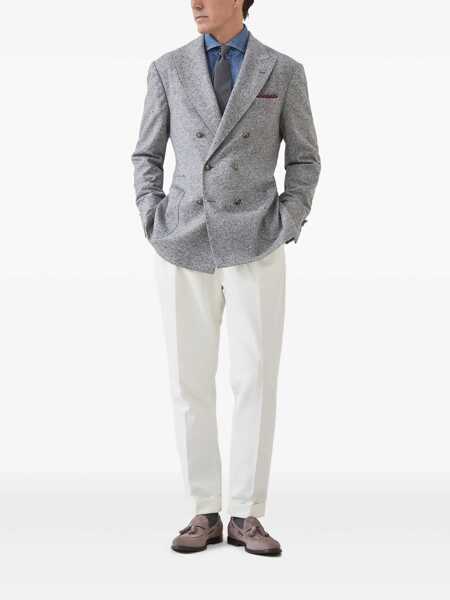 Geci Brunello Cucinelli Brunello Cucinelli Grisaille Blazer  GRAY Barbati (BM 19346346) 2