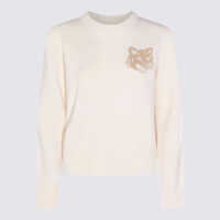 Pulovere Maison Kitsuné Beige Wool Knitwear Femei