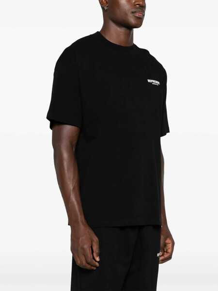Tricouri REPRESENT Black T-Shirt With Logo On The Front And Maxi Logo On The Back In Cotton Man Black Barbati (BM 19346658) 3
