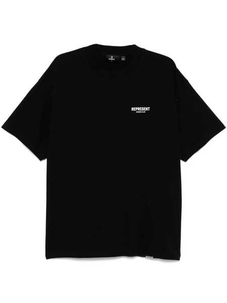 Tricouri REPRESENT Black T-Shirt With Logo On The Front And Maxi Logo On The Back In Cotton Man Black Barbati (BM 19346658) 1