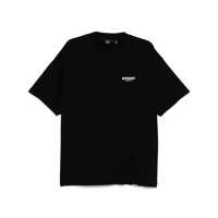 Tricouri Black T-Shirt With Logo On The Front And Maxi Logo On The Back In Cotton Man Barbati