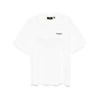 Tricouri White T-Shirt With Logo On The Front And Maxi Logo On The Back In Cotton Man Barbati