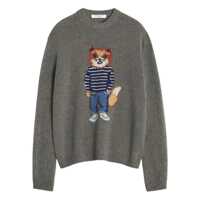 Pulovere Maison Kitsuné Dressed Fox Intarsia Wool Jumper Clothing Barbati