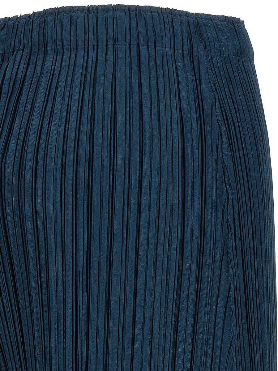 Pantaloni casual PLEATS PLEASE ISSEY MIYAKE Pleats Please Issey Miyake Mellow Pleats Pants BLUE Femei (BM 19347003) 4