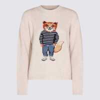 Pulovere Maison Kitsuné Beige Wool Knitwear Femei