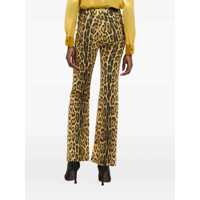 Blugi Roberto Cavalli Dama - Blugi Roberto Cavalli Roberto Cavalli Leopard Cotton Jeans Beige Femei (BM 19347786) - B-mall.ro
