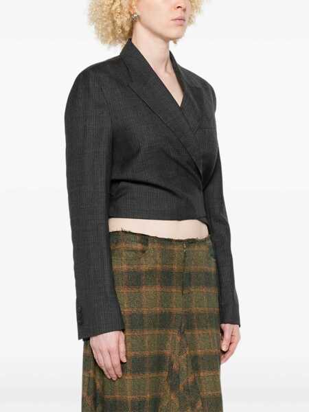 Sacouri OUR LEGACY Our Legacy Wrap Blazer Clothing SMOKE GREY MICRO HERRINGBONE Femei (BM 19347846) 3