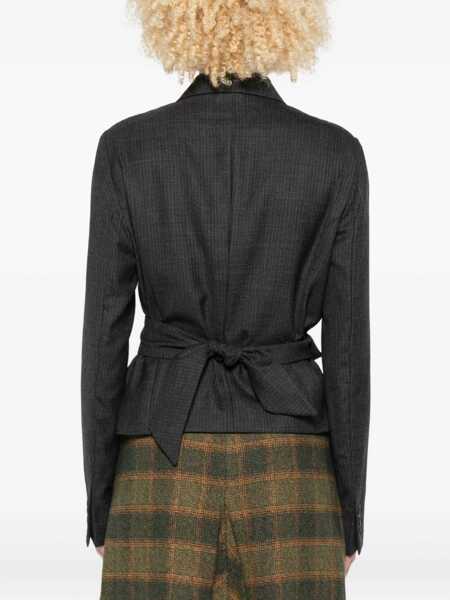 Sacouri OUR LEGACY Our Legacy Wrap Blazer Clothing SMOKE GREY MICRO HERRINGBONE Femei (BM 19347846) 4