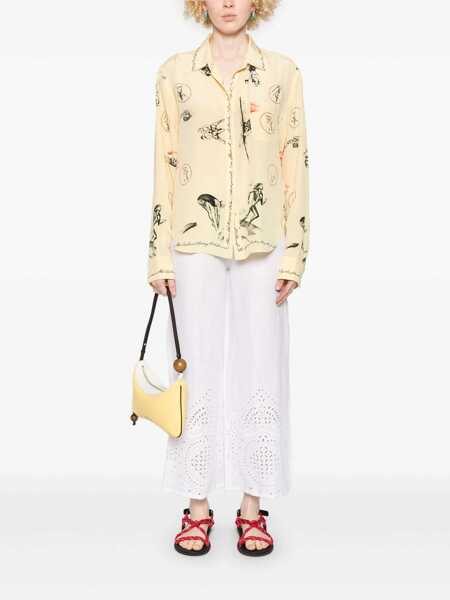 Pantaloni casual BODE Bode Pants WHITE Femei (BM 19347891) 2