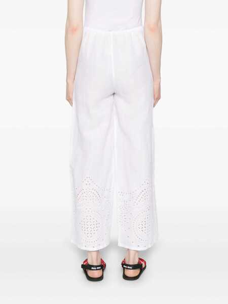 Pantaloni casual BODE Bode Pants WHITE Femei (BM 19347891) 4