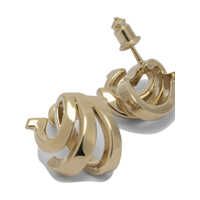 Cercei Dama - Cercei Ferragamo Triplo Gancini earrings Gold Femei (BM 19348089) - B-mall.ro