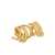 Ferragamo "Triplo Gancini" Earrings Gold