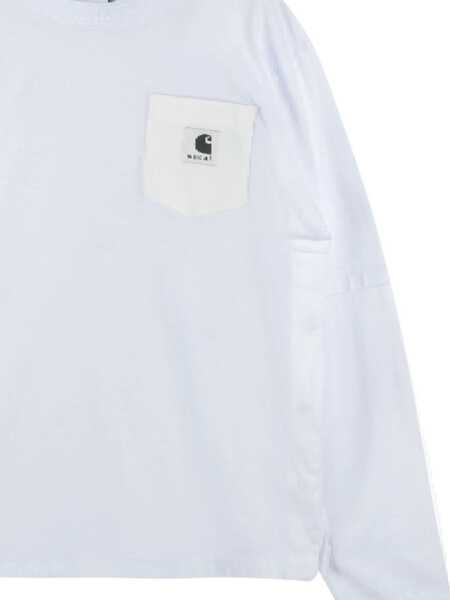 Tricouri Sacai Sacai x Carhartt WIP crewneck t-shirt White Barbati (BM 19348176) 3