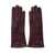 Restelli "920" leather and cashmere gloves Bordeaux