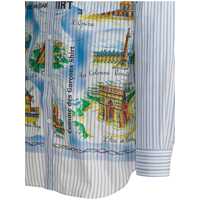 Camasi casual pentru Barbati - Camasi casual Comme des Garons Striped shirt with print Light blue Barbati (BM 19348527) - B-mall.ro