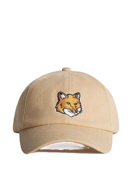 Sepci MAISON KITSUN Fox Head trucker hat Beige Barbati (BM 19348647) 1