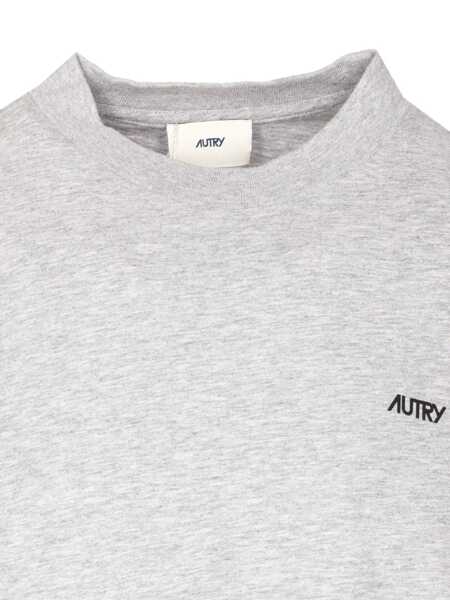 Tricouri AUTRY Cotton t-shirt with logo Grey Barbati (BM 19348662) 4