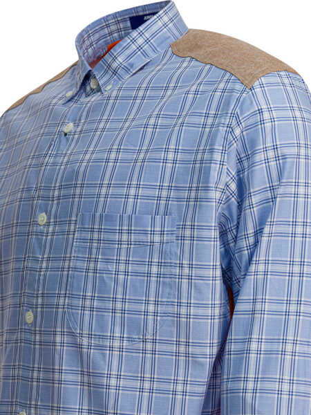 Camasi casual JUNYA WATANABE Check shirt with quilted inserts Light blue Barbati (BM 19348680) 4