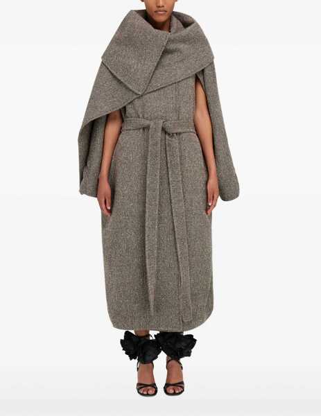 Paltoane Ferragamo Oversized asymmetric Coat BEIGE PATTERNED MEDIUM Femei (BM 19348778) 2