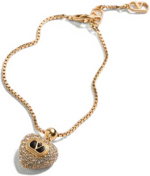 Bratari Valentino Garavani Coeur Royal Bracelet with Swarovski crystals ORO/NERO/CRYSTAL Femei (BM 19348844) 3