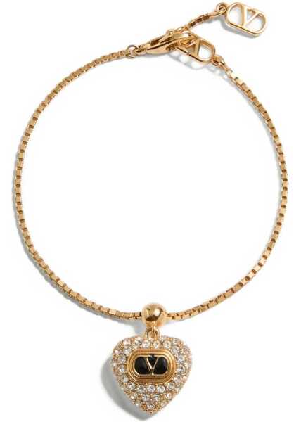 Bratari Valentino Garavani Coeur Royal Bracelet with Swarovski crystals ORO/NERO/CRYSTAL Femei (BM 19348844) 1